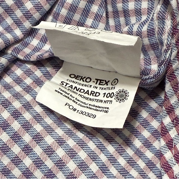 Michael Kors Men's Dress Shirt Check Slim Tall Long Sleeve 18.5 36/37 - Picture 7 of 8